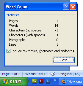 word count